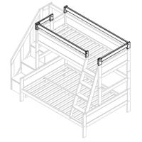Lifetime beschermrek / lange zijde & h/v opening / fam bed
