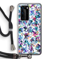 Hibiscus Flowers: Huawei P40 Pro Transparant Hoesje met koord