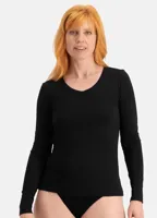 2-pak dames shirts lange mouw V-hals - Liv - Comfortabel Bamboe ondershirts