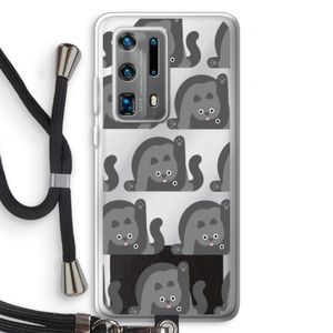 Cats: Huawei P40 Pro Plus Transparant Hoesje met koord