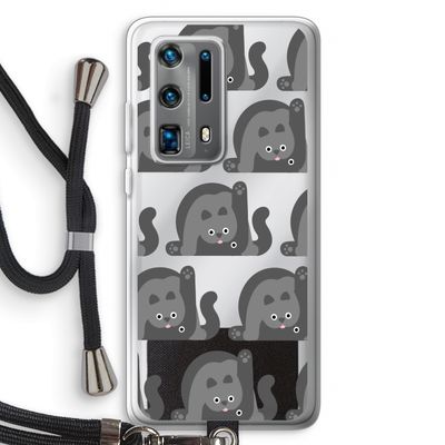 Cats: Huawei P40 Pro Plus Transparant Hoesje met koord