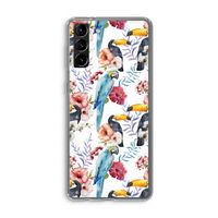 Bloemen tukan: Samsung Galaxy S21 Plus Transparant Hoesje