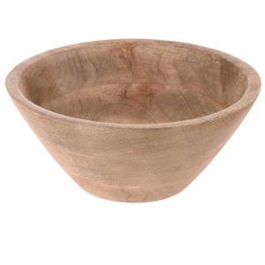 Excellent Houseware ronde serveer schaal - hout - 21 x 10 cm - Kommen