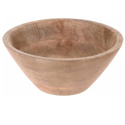 Excellent Houseware ronde serveer schaal - hout - 21 x 10 cm - Kommen