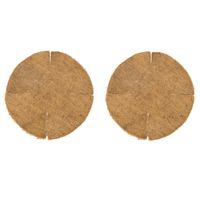 3x stuks inlegvel kokos voor hanging basket 40 cm - kokosinleggers