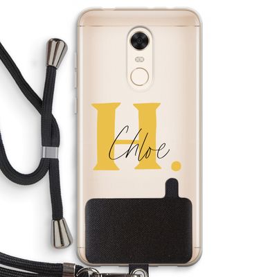 Amber Script: Xiaomi Redmi 5 Transparant Hoesje met koord