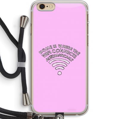 Home Is Where The Wifi Is: iPhone 6 PLUS / 6S PLUS Transparant Hoesje met koord