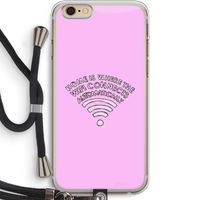 Home Is Where The Wifi Is: iPhone 6 PLUS / 6S PLUS Transparant Hoesje met koord