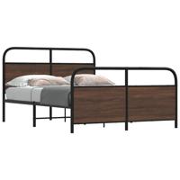 Bedframe zonder matras bewerkt hout bruin eikenkleur 120x190 cm