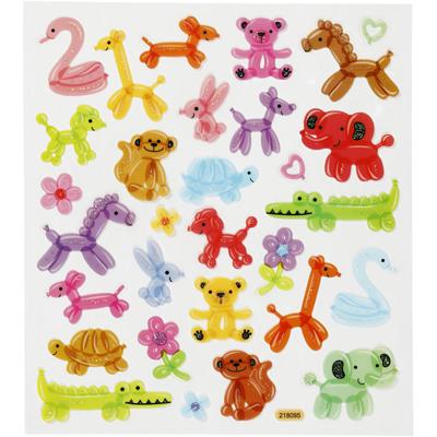 Creativ Company Stickers, ballon dieren, vel 15x16,5 cm, 1 vel