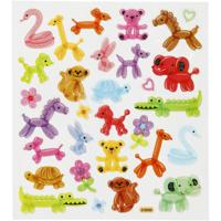 Creativ Company Stickers, ballon dieren, vel 15x16,5 cm, 1 vel