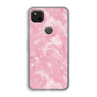 Abstract Painting Pink: Google Pixel 4a Transparant Hoesje