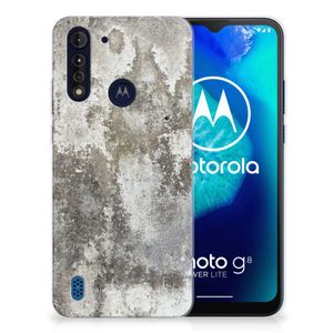 Motorola Moto G8 Power Lite TPU Siliconen Hoesje Beton Print