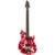 EVH Wolfgang Special Red with Black & White Stripes Satin elektrische gitaar met gigbag