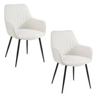 Housecraft Living Maud Eetkamerstoelen Off-White - Set van 2