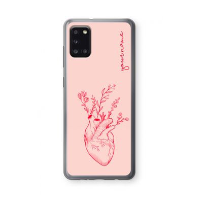 Blooming Heart: Samsung Galaxy A31 Transparant Hoesje