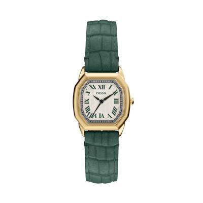 Horlogeband Fossil ES5427 Leder Groen 16mm