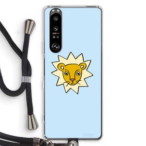 Kleine leeuw: Sony Xperia 1 III Transparant Hoesje met koord