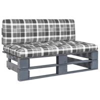 Tuinmiddenbank pallet geïmpregneerd grenenhout grijs