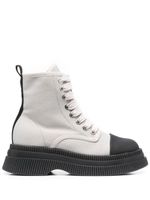 GANNI bottines Creepers à lacets - Gris - thumbnail