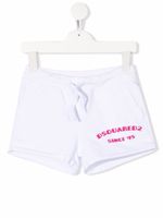 DSQUARED2 KIDS short de sport à logo imprimé - Blanc