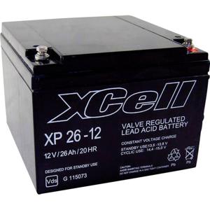 XCell XP2412 Loodaccu 12 V 26 Ah Loodvlies (AGM) (b x h x d) 165 x 127 x 176 mm M5-schroefaansluiting Onderhoudsvrij, VDS-certificering