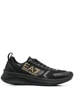 Ea7 Emporio Armani baskets à patch logo - Noir - thumbnail