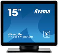 iiyama ProLite T1521MSC-B2 computer monitor 38,1 cm (15") 1024 x 768 Pixels XGA LED Touchscreen Tafelblad Zwart