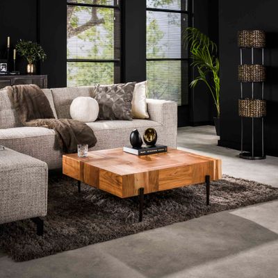 LifestyleFurn Salontafel 'Midori' Acaciahout, 90 x 90 cm