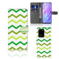 Samsung Galaxy S20 Ultra | Telefoon Hoesje | Zigzag Groen