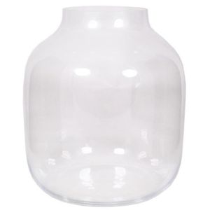 Ronde vaas helder glas 38 cm