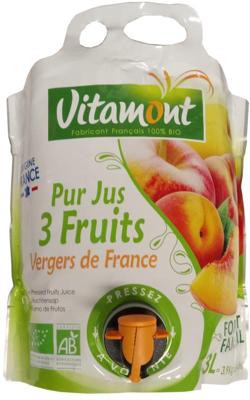 Vitamont Puur 3 vruchtensap bio