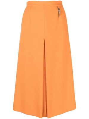 Roberto Cavalli jupe en laine à coupe évasée - Orange