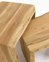 Kave Home Kave Home Sidetable Zuleika rechthoekig, hout beige,, 50 x 50 x 42 cm - thumbnail