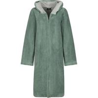 Cawö Cawo Dames Home Badjas met Capuchon en ritssluiting Doubleface 841 48/50 fjord