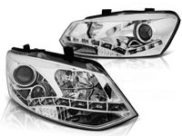 Tuning-Tec Koplampen dagrijlicht voor VW POLO 6R 09-03 14 DRL CHROOM - thumbnail