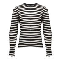 Geisha winter top meisjes - zwart/wit - ajour - longsleeve, gestreept