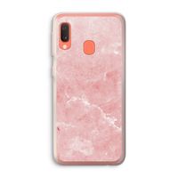 Roze marmer: Samsung Galaxy A20e Transparant Hoesje