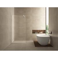 Inloopdouche Wiesbaden Less | 60x200 cm | Nano-coating | Incl.Stabilisatiestang | Helder glas | Mat Wit beslag