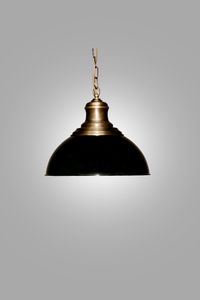 Nostalgische hanglamp antiek messing groen 10035 40cm