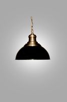 Nostalgische hanglamp antiek messing groen 10035 40cm