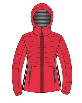 8848 Altitude Audrey Wintersportjas Dames Poinsetta Red 36