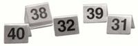 Bordje / tafelnummer set 31 tot 40 rvs