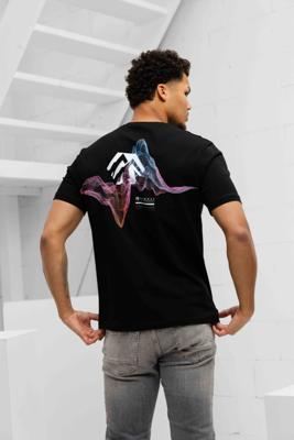 Cruyff Montserrat Horizon T-Shirt Heren Zwart - Maat M - Kleur: Zwart | Soccerfanshop