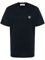 Stone Island t-shirt en coton à patch logo - Bleu - thumbnail