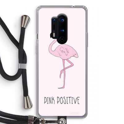 Pink positive: OnePlus 8 Pro Transparant Hoesje met koord