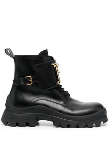 DSQUARED2 bottines à plaque logo - Noir