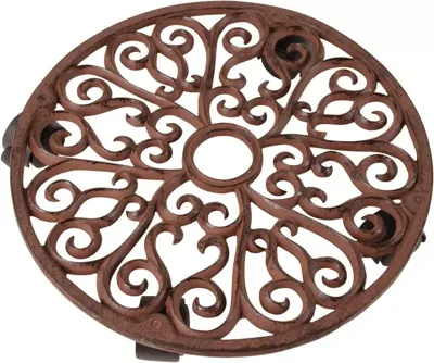 Esschert Design plantentrolley rond gietijzer 34,5 cm