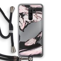 Roze stroom: Xiaomi Redmi 9 Transparant Hoesje met koord