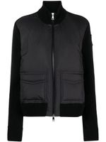 Moncler knitted-panel padded jacket - Noir